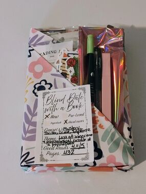 Blind Date With A Book Floral Gift-Wrapped Book Bundle with Pink & Mint Accent